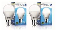 wipro Tejas 7w LED Bulb for Home & Office |B22 LED Bulb Base |Cool Day White Light (6500K) |4Kv Surge Protection |High Voltage Protection |Eco Friendly Energy Efficient | Pack of 2