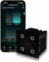CONBRE SW4 Wi-Fi Smart Modular 4 Gang Touch Switch for Home automation, Energy Monitoring, remote control | Suitable for fan, light & 10A socket | Works with Alexa, google Assistance & Siri 


