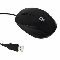 D SELECT Dell Exclusive Wired Mouse DS111-Black with USB Type A Connector, 1200DPi, Lightweight