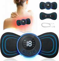 Goergeta body machine for pain relief 8 mode & 19 strength level ems butterfly for shoulder legs massage neck mini back (Multicolour)

