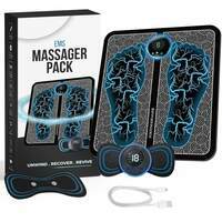 SHAYONAM Foot Massager Pain Relief Wireless,Rechargeable Portable Folding Automatic with 8 Mode19 Intensity for Legs,Body,Hand Therapy(FOOT+BODY MASSAGER)

