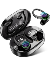  EDYELL Bluetooth in Ear Earphones with Earhooks, Wireless Earbuds with Noise Cancelling Mic, 50H Playback, BT5.3 Headphones Touch Control, IPX7 Waterproof Fitness Headset for Sports Running,V5 