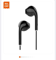 Ambrane Stringz 38 Lite In Ear  Wired Headphones with Mic 3.5 mm Jack (Black)