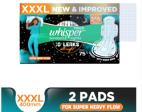 Whisper Bindazzz Nights Sanitary Pad  (Pack of 2)