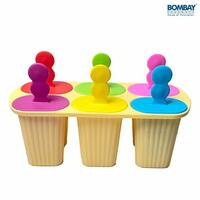 Manual Ice Cream Maker | 6 Popsicles Yellow Colour

