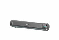 amazon basics SB20R 20W Bluetooth Soundbar with 3600 mAh Battery | 2X Bass | Up to 10 hrs of Playback | Blue LED Lights | Bluetooth 5.3, Aux & USB Connectivity (Black)