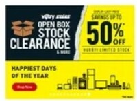 Vijay sales open box Stock Clearance - upto 50% to 80% off with extra bank discount and emi option 