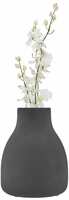 Amazon Brand - Solimo Flower Vase with Rust-Resistant Coating | Stylish and Easy-to-Clean Finish | Compact Design for Modern Décor | Bouquet Vase (Small) - Textured Black