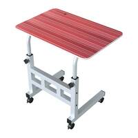 Portronics - My Buddy D Wood Multipurpose Movable & Adjustable Table (Crimson Red)