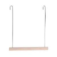 Western Era Playful Natural Perch Wood Perch Swing Toy Cage Hanging Platform, Climbing, Exercise Perch for Birds (Small) (1pcs)