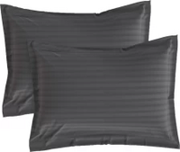 AVI Cotton Pillows Cover  (Pack of 2, 40.64 cm*60.96 cm, Grey)
