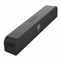 pTron Musicbot Evo 12W Bluetooth Soundbar Speaker with Pristine Sound, 10Hrs Playback Time, Mini Soundbar for Phone/TV/Laptop/Tablets/Projectors, Multiple Play Modes BT5.0/Aux/TF Card/USB(Satin Black)