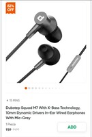 Swiggy Instamart Loot : Dubstep M7 Earphone Rs 89