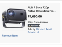 Loot-  AUN F Style 720p Native Resolution Projector for Home 4K Support