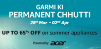 Summer Appliances Fest Upto 65% off + Upto 10% off on SBI, Axis, HDFC Cards (28 Mar-2 Apr) 