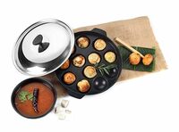 CELLO Non-Stick 12 Cavity Appam Patra Kan with Stainless Steel Lid  Apply ₹125 coupon 