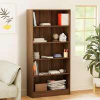 Amazon Brand - Solimo Altamore Engineered Wood Bookshelf (Walnut Finish)