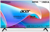 acer 100 cm (40 inches) Pro Series Full HD Smart LED Google TV AR40FDIGU2841AT (Black)