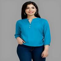 Women's Solid Short Top Kurti