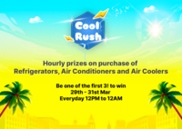 Flipkart Cool Rush - Win Vaccum cleaner, Mixer Grinder and more on purchase of Refrigerator,Air Conditioners and Air Coolers