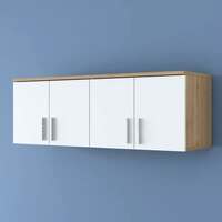 SPYDER CRAFT Matte Finish EA115 Wall Mounted Kitchen Cabinet Multi-Purpose Cabinet for Kitchen, Living Room & Bedroom Color: Walnut - White || Assembly -DIY (Do-It-Yourself)