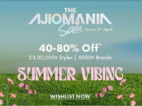 The Ajiomania Sale - 40% - 80% Off + 10% off with Federal Bank Cards