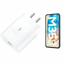 Samsung - 25W Type C Super Fast Charging Adapter Compatible with Samsung Device, White