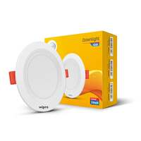 wipro 6W Alpha Downlight for Junction Box | Red |3 inch Cutout, 22mm Height | Surge Protection Upto 350 VA | High Voltage Protection Upto 4KV | Pack of 1