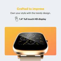 Noise ColorFit Qube Plus HD Smart Watch (1.4", Beige Gold)