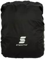 Amazon Brand - Symactive 100% Waterproof Rain Cover for Backpack Bags | Fits 20L-40L Backpacks | Elastic Edges for Snug Fit | Tear Resistant | Storable Pouch | Adjustable Buckle (Black)