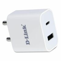 D-Link 20W Dual Port Fast Charger Type-C & USB-A - White