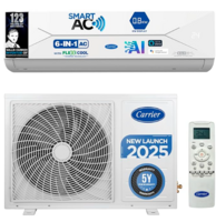 Carrier 1.5 Ton 3 Star Wi-Fi Smart Flexicool Inverter Split AC (Copper, Convertible 6-in-1 Cooling,Smart Energy Display, HD & PM 2.5 Filter, ESTER EDGE FXi (Wi-Fi), CAI18EE3R35W0,White)