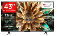 TCL C69B 108 cm (43 inch) QLED Ultra HD (4K) Smart Google TV with 30W Dolby Atmos  (43C69B)