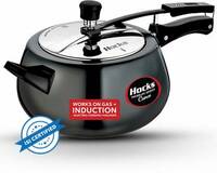 Hocks Black Curve 3 L Inner Lid Induction Bottom Pressure Cooker  (Hard Anodized)