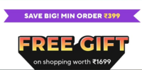 Free gift on shopping worth Rs. 1699