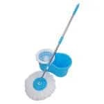 Esquire Max Blue Plastic Twin Bucket Spin Mop with Single Refill