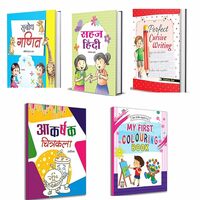 Children Activity Books for Summer Drawing, Mathematics Color& Writing Set 5 Books