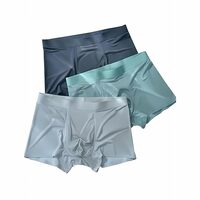 Panavi Creation Men's Ultra-Comfort Ice Silk Lycra Underwear | Moisture-Wicking, Breathable Boxers for Men | Seamless Design | Multicolour (Pack of 1)(W)