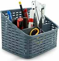 Entisia Multipurpose Storage Organizer – Plastic Spoon Holder, Pencil Stand, Dressing Table Organizer, Toothbrush Stand, Remote & Mobile Stand with 6 Sections for Kitchen, Bedroom, Office, Bathroom