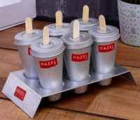 Aluminium Kulfi Mould |Kulfi Moulds Set of 6 with Stand & 12 Ice Cream Sticks DIY Kit 