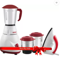JAIA Fusion Pro 550 W Mixer Grinder  ( 3 Jars | White, Red)