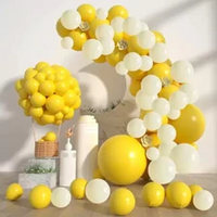 SOI Solid White & Yellow Pastel Balloons - Min 3