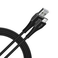 pTron Solero T241 Cable 2.4A USB to Type-C Fast Charge 1m Tangle-free | 480Mbps Data Transfer - Black (location specific)