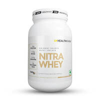 Healthfarm Nitra Whey Protein | Blend of Isolate & Concentrate Protein (Gourmet Coffee, 1kg)