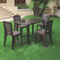 Cello Senator Plastic Dining Table (Matte Brown)