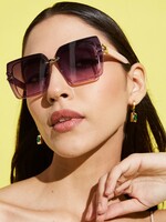 HASHTAG EYEWEAR Women Oversized Sunglasses With UV Protected Lens G-15065-pink