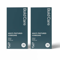 Bold Care Multi-Textured Condoms - Ribbed, Dotted, & Contoured 10 pc X 2 Combo {SuperSaver, Location/Account Specific}