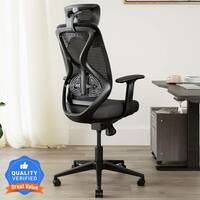 CARLTON LONDON Atlas Mesh Office Adjustable Arm Chair  (Black, DIY(Do-It-Yourself))