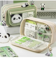Take a look at this Akvanar Pencil pouch panda Compartment Large Stationery Pencil School Pouch Bag 1 Art Canvas Pencil Box on Flipkart