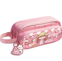 Take a look at this AR Jouiet Mension 3 Pocket Soft and Stylish Stationary Large Pouch for Girls with Transparent Print Art Plastic Pencil Box on Flipkart